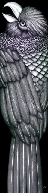 Free bird bookmark featuring a gray parrot